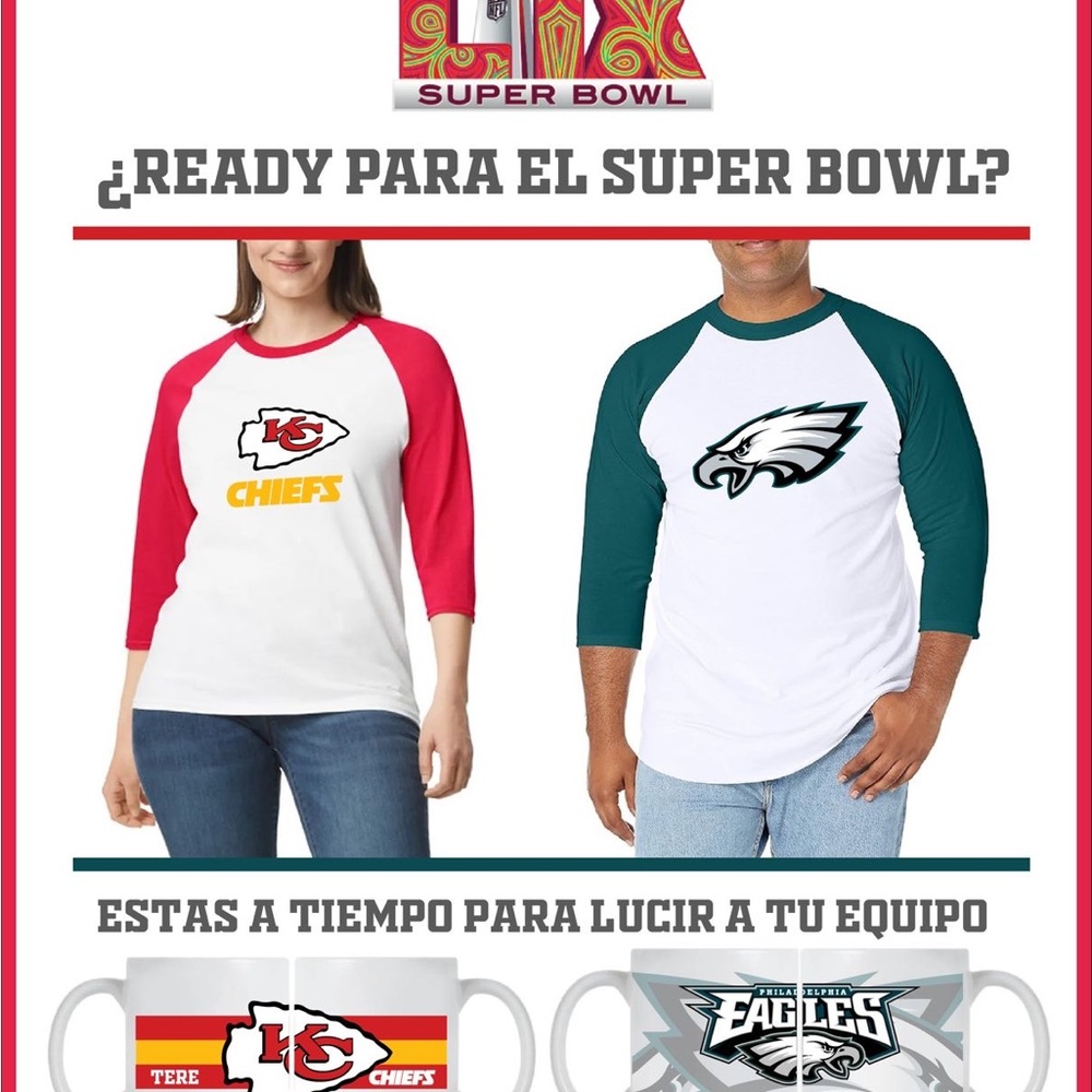 NFL Team Raglan T-Shirts - Red and Green